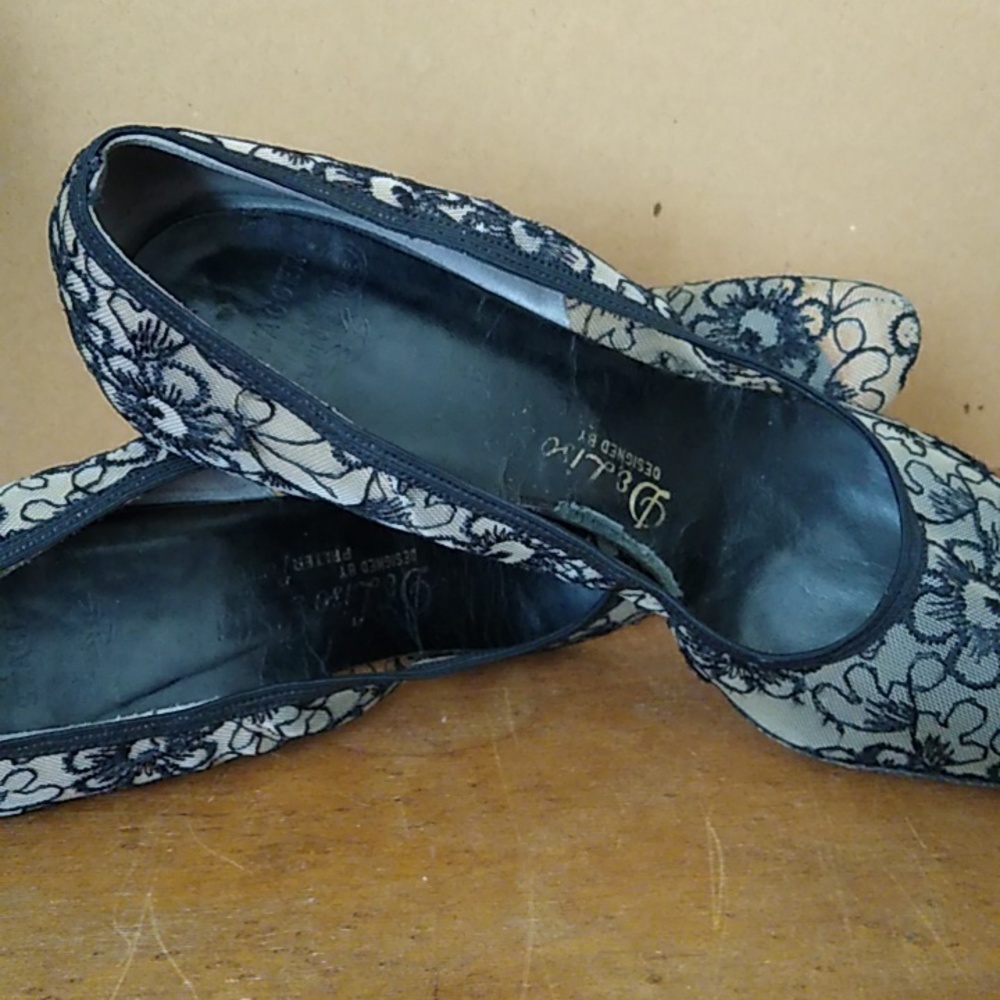 Vintage High Heels 1960s Sheer Floral - Picture 9 of 11
